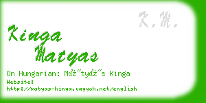 kinga matyas business card